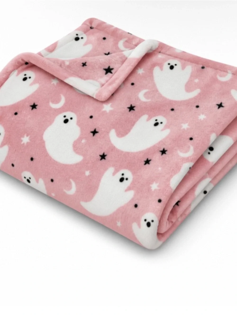 Pink Ghost Plush Oversized Throw Blanket - 60x70